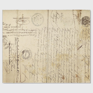 Script Document Furniture Decoupage Paper