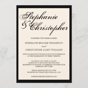 Script Elegance Wedding Invitation