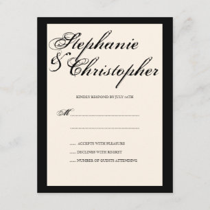 Script Elegance Wedding RSVP Response Card