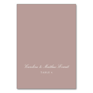 Script Elegant Custom Name Mauve Place Card