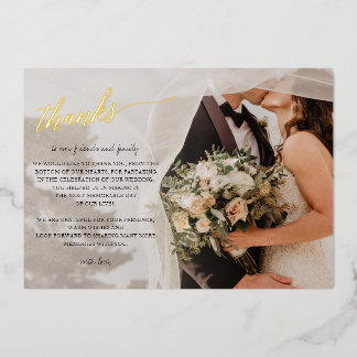 Script Elegant Handwritten Photo Thank You