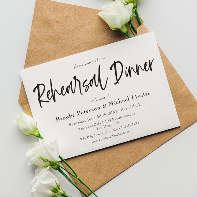 Script Elegant Rehearsal Dinner Invitation (Creator Uploaded)