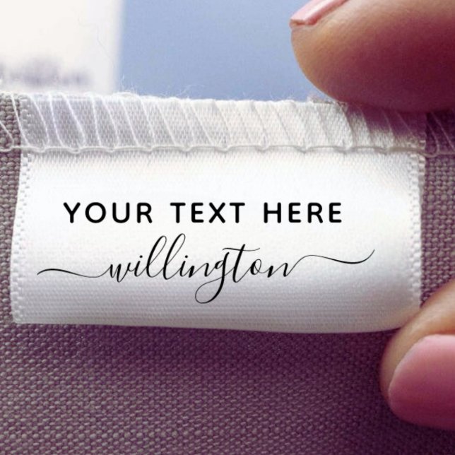  Script Elegant Thank You Black White Custom Grosgrain Ribbon (Creator Uploaded)