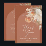 Script elegant wedding thank you teracotta modern card<br><div class="desc">Script elegant wedding thank you teracotta modern card. Part of a modern collection.</div>