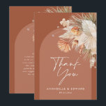 Script elegant wedding thank you teracotta modern card<br><div class="desc">Script elegant wedding thank you teracotta modern card. Part of a modern collection.</div>