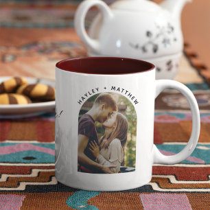 Script Engagement Photo Better Together Custom Two-Tone Coffee Mug
