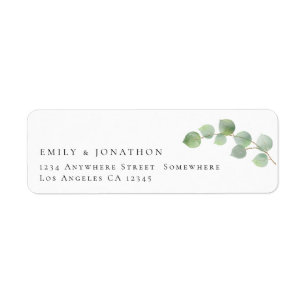 Script Eucalyptus Informal Return Name Address
