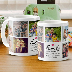 Script Family is Everything Photo Collage Keepsake Coffee Mug