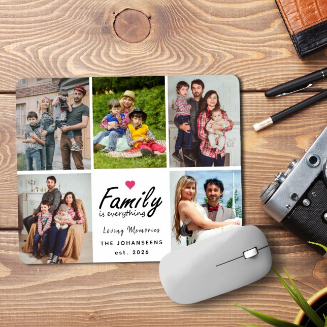 Script Family is Everything Photo Collage Keepsake Mouse Mat (Creator Uploaded)