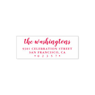 Script Family Name Custom Return Address Self-inking Stamp