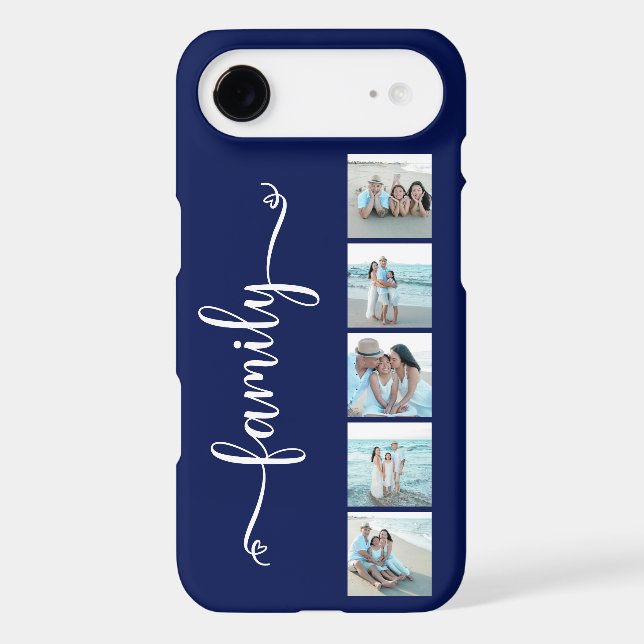 Script Family Photo Navy Blue (Back)