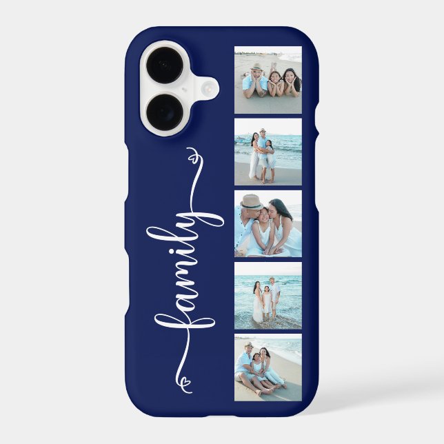 Script Family Photo Navy Blue (Back)