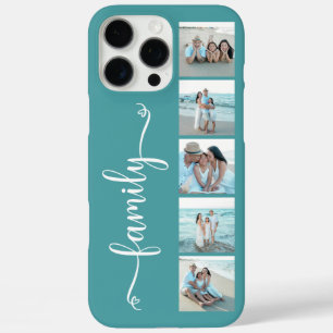 Script Family Photo Teal iPhone 16 Pro Max Case
