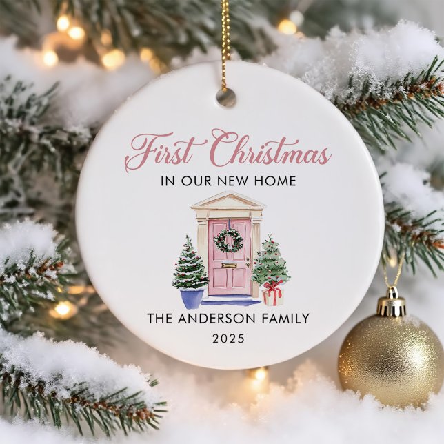 Script First Christmas At Our New Home Ceramic Tree Decoration (Creator Uploaded)