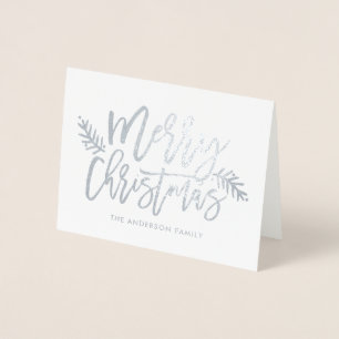 Script Foil Merry Christmas Card