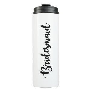 Script Font Bridesmaid Drink Bottle Tumbler