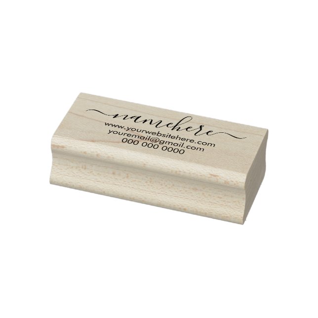 Script Font Hand written Signature Rubber Stamp (Stamp)