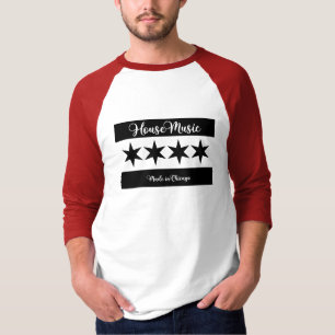 (Script Font) House Music Made in Chicago T-Shirt
