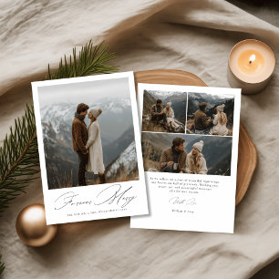 Script Forever Merry Newlywed Wedding Photo Holiday Card