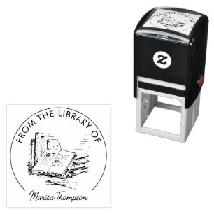 Script From the Library of Ex Libris Library Book Self-inking Stamp