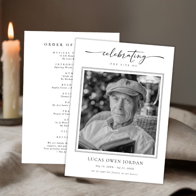 Script Funeral Memorial Order of Service Cheap Programme (Creator Uploaded)