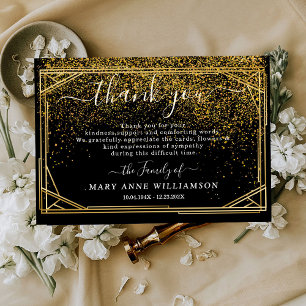 Script Funeral Thank You Card