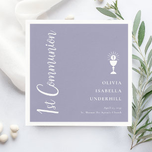 Script Girls 1st Communion  Napkin