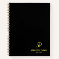 Script Gold Monogram Initial Professional Business