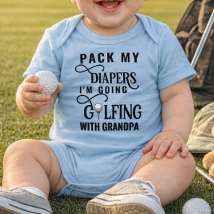 Script Grandpa's Golfing Buddy Baby Bodysuit