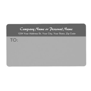 Script Grey Business Mailing Label