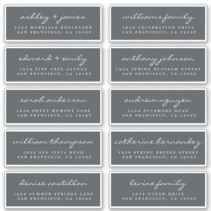Script Guest Address Labels ORDER 6” or 8” sheet!