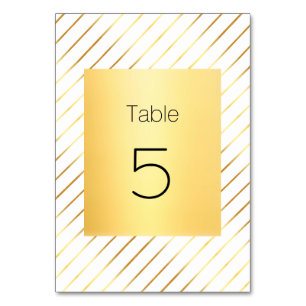 Script Handwritten Gold Elegant Template Modern Table Number