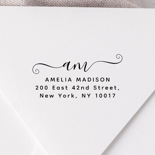 Script Handwritten Monogram Wood Art Stamp (Creator Uploaded)