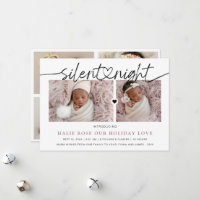 Script Heart Linked Silent Night Photo Collage