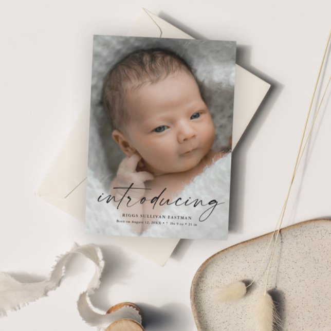 Script Introducing Baby Photo Thank You Card (Creator Uploaded)