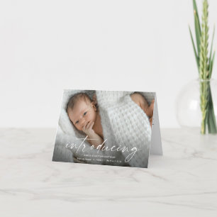 Script Introducing Baby Photo Thank You Card