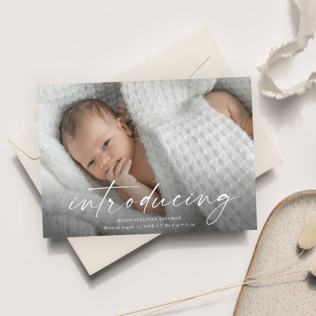 Script Introducing Baby Photo Thank You Magnetic Invitation (Creator Uploaded)