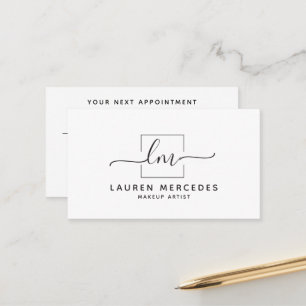Script Logo Hairdresser Business Appointment Card