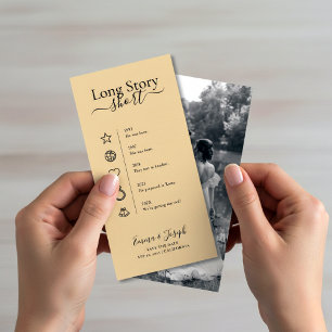 Script Long Story Short Old Money Photo Wedding Save The Date