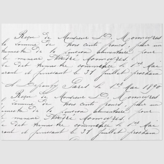 Script Love Decoupage Tissue Paper (Front)