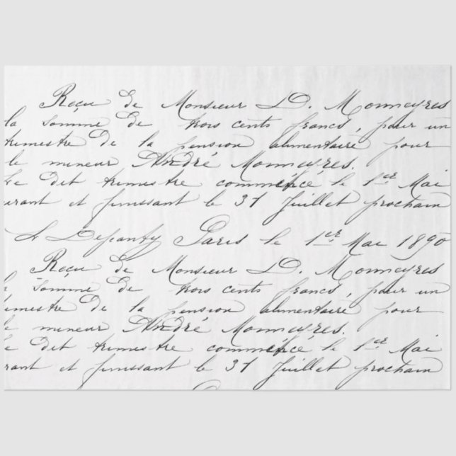 Script Love Decoupage Tissue Tissue Paper (Front)