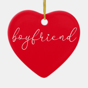 Script Love Heart Boyfriend Definition Ceramic Tree Decoration