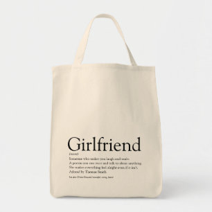 Script Love Heart Girlfriend Definition Tote Bag