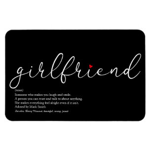 Script Love Heart Girlriend Definition Magnet