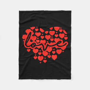Script Love Heart Of Hearts Valentine's Day  Fleece Blanket