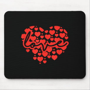 Script Love Heart Of Hearts Valentine's Day  Mouse Mat