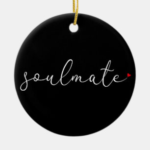 Script Love Heart Soulmate Definition Ceramic Tree Decoration