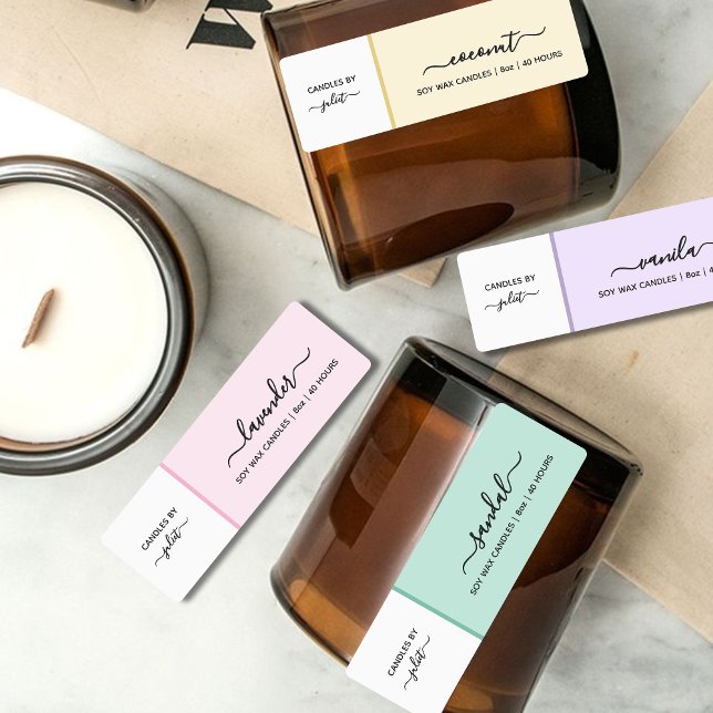  Script Medium Thin Pastel Candle Label (Creator Uploaded)