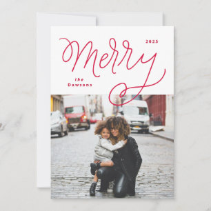 Script Merry Fun Bold Holiday Card