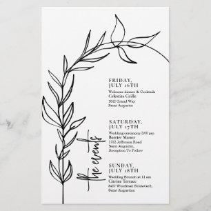 Script Minimal Arch Wedding Events Timeline